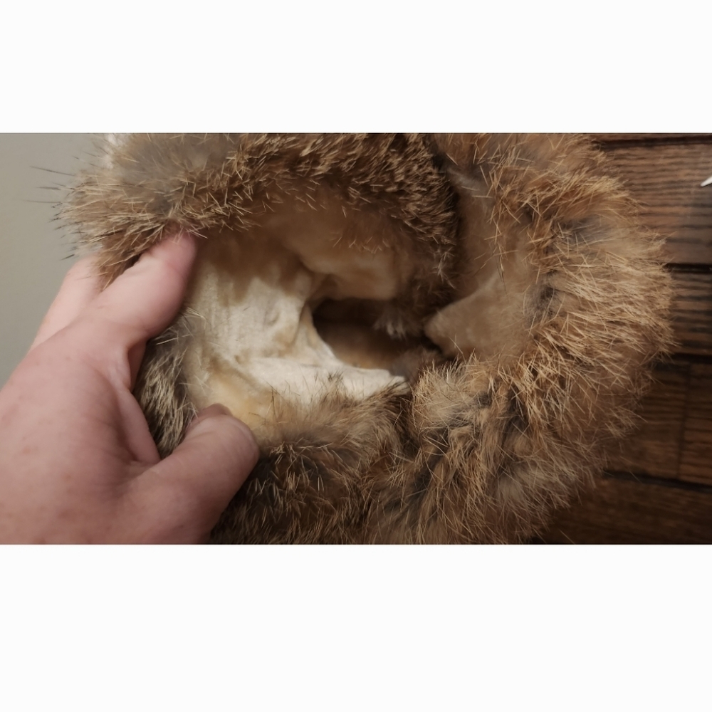 Handmade Cinnabelle Rabbit Fur and Suede Leather Lace up Boots - Picture 6 of 10